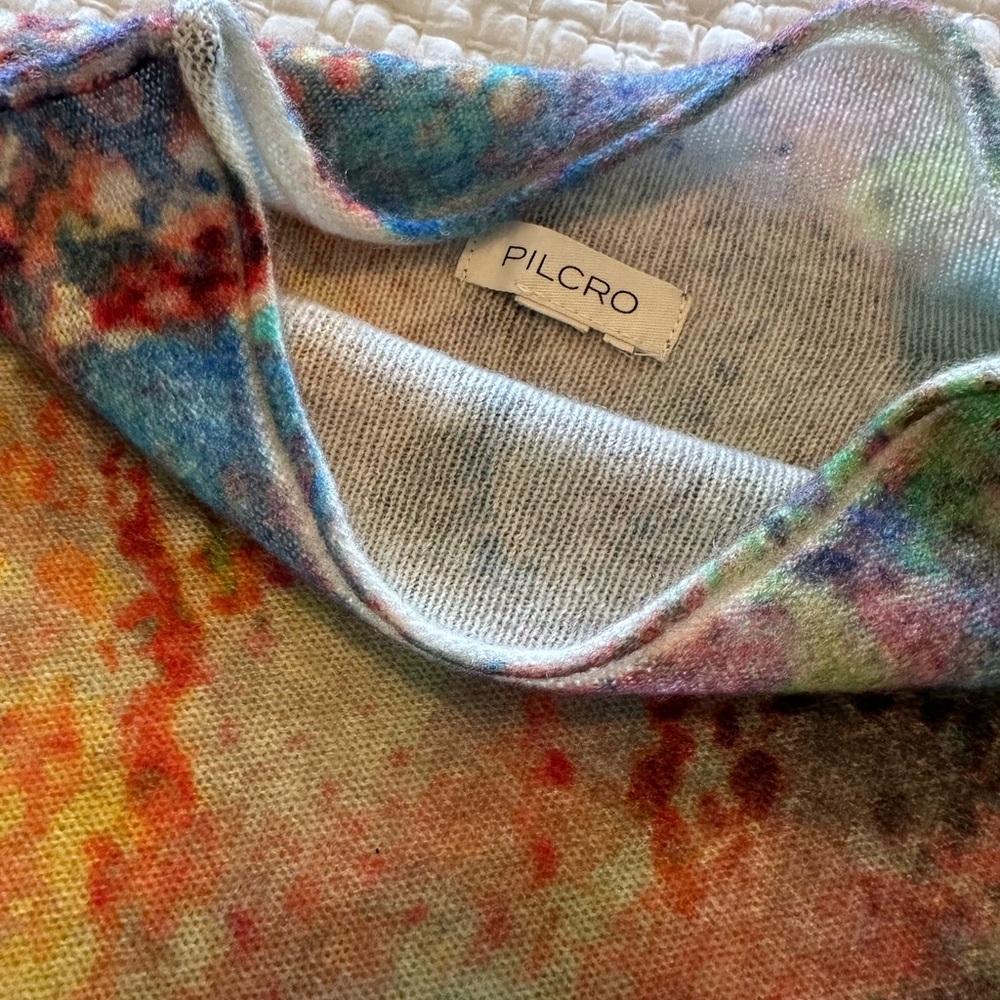 Pilcro Alani cashmere crew neck cropped sweater size L - Picture 3 of 5